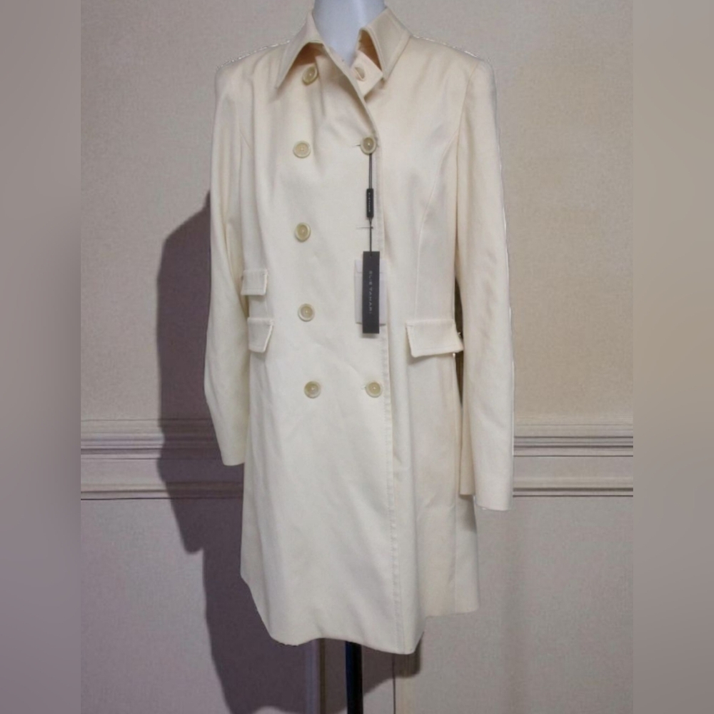 Elie Tahari Cream Trench Coat